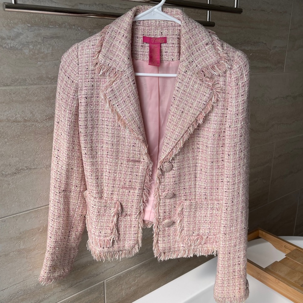 Thalia Sodi Pink Twill Blazer